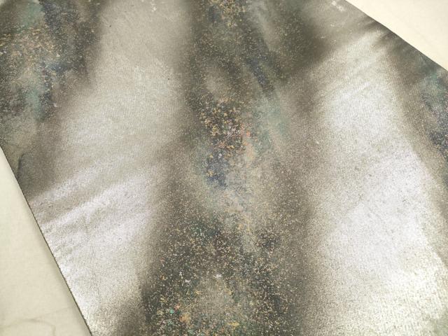 平和屋着物◎六通柄袋帯　霞文　引箔　正絹　逸品　DAAZ1915xg