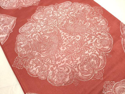 平和屋着物◎六通柄袋帯　鳳凰花文　銀糸　正絹　逸品　DAAZ1931xg