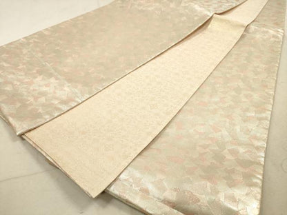 平和屋着物◎佐賀錦　両面　全通柄袋帯　散らし文　銀糸　正絹　逸品　DAAZ1976xg