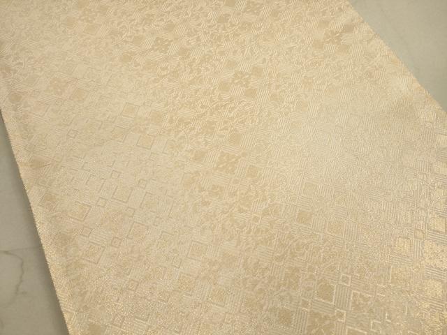 平和屋着物◎佐賀錦　両面　全通柄袋帯　散らし文　銀糸　正絹　逸品　DAAZ1976xg