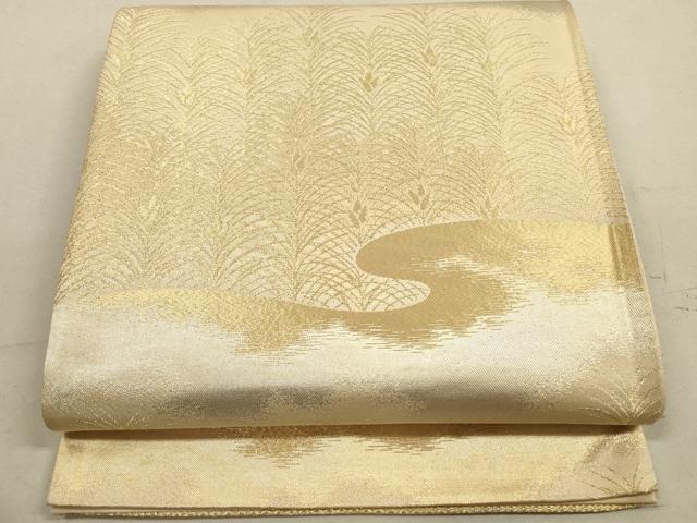 平和屋着物◎西陣　六通柄袋帯　芒文　金銀糸　正絹　逸品　DAAZ1990xg