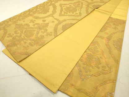平和屋着物◎六通柄袋帯　更紗花文　正絹　逸品　DAAZ1991xg