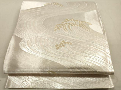 平和屋着物◎六通柄袋帯 立波文 金銀糸 三越扱い 正絹 逸品 DAAZ1995xg