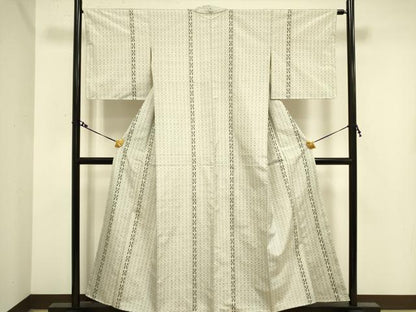 平和屋着物■上質な紬 亀甲繋ぎ 正絹 逸品 DAAZ2133op