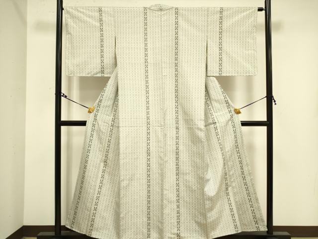 平和屋着物■上質な紬 亀甲繋ぎ 正絹 逸品 DAAZ2133op
