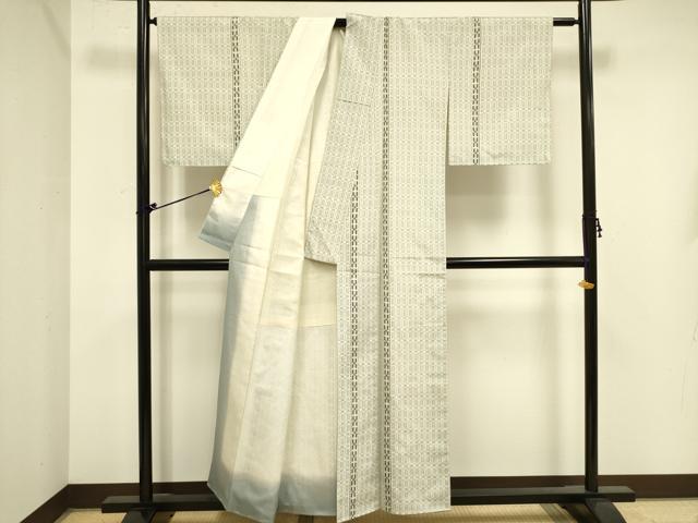 平和屋着物■上質な紬 亀甲繋ぎ 正絹 逸品 DAAZ2133op