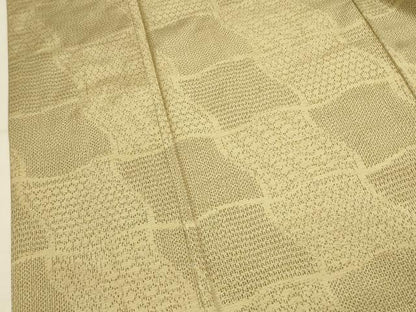 平和屋着物■上質な紬　瓦文　正絹　逸品　DAAZ2146op