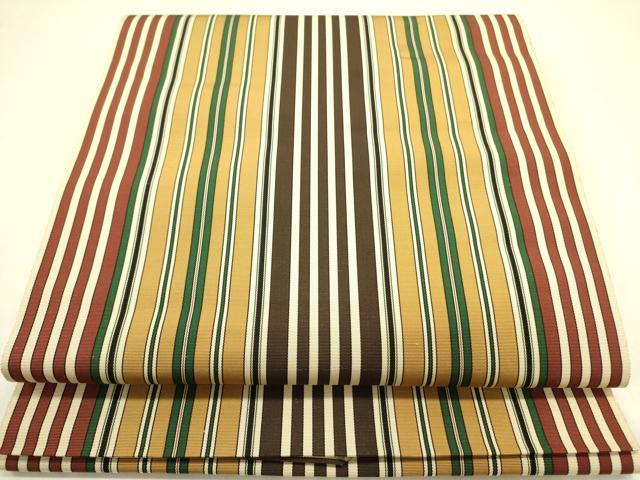 平和屋着物●本場筑前博多織 八寸名古屋帯 縞 正絹 逸品 DAAZ2219op