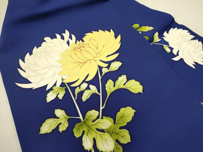 平和屋着物●塩瀬 九寸名古屋帯 菊 正絹 逸品 DAAZ2252op