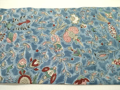 平和屋着物●全通柄九寸名古屋帯 更紗花文 正絹 逸品 DAAZ2279op