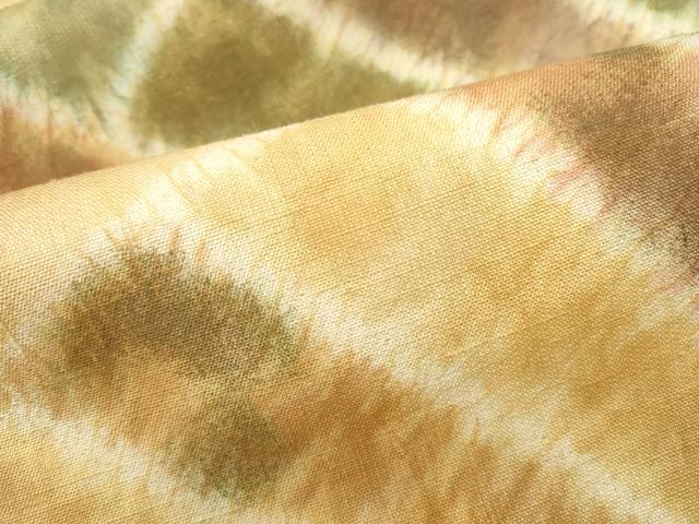 平和屋着物●六通柄袋帯 紬地 絞り 檜扇文 正絹 逸品 DAAZ2286op