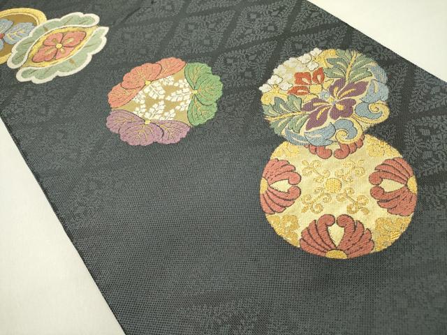 平和屋着物▽六通柄袋帯 スリーシーズン 春夏秋 唐織 舞衣 金糸 正絹 逸品 DAAZ2297op