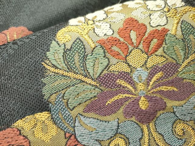 平和屋着物▽六通柄袋帯 スリーシーズン 春夏秋 唐織 舞衣 金糸 正絹 逸品 DAAZ2297op