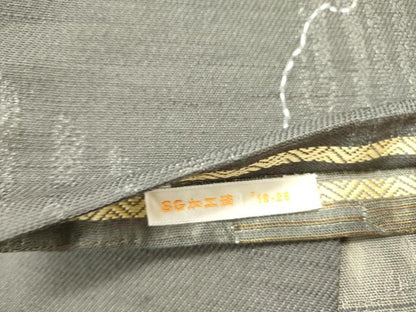 平和屋着物▽太鼓柄袋帯 スリーシーズン 春夏秋 草花 金銀糸 正絹 逸品 DAAZ2323op