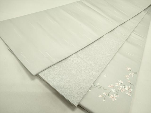 平和屋着物●太鼓柄袋帯 唐織 枝桜 金糸 正絹 逸品 DAAZ2327op