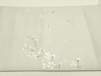 平和屋着物●太鼓柄袋帯 唐織 枝桜 金糸 正絹 逸品 DAAZ2327op