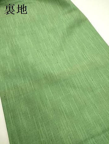 平和屋着物●太鼓柄袋帯 紬地 風景花文 切嵌 金彩 正絹 逸品 未使用 DAAZ2334op
