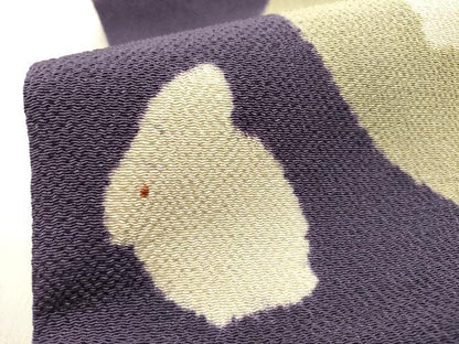 平和屋着物●九寸名古屋帯　絞り　兎　ウサギ　鬼しぼ縮緬　正絹　逸品　DAAZ2337op