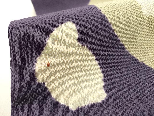 平和屋着物●九寸名古屋帯　絞り　兎　ウサギ　鬼しぼ縮緬　正絹　逸品　DAAZ2337op
