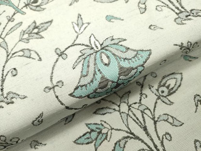 平和屋着物●九寸開き名古屋帯 紬地 更紗花文 さが美扱い 正絹 逸品 DAAZ2344op