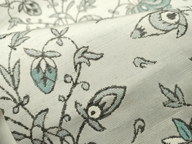 平和屋着物●九寸開き名古屋帯 紬地 更紗花文 さが美扱い 正絹 逸品 DAAZ2344op