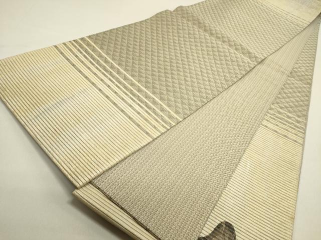 平和屋着物●太鼓柄袋帯　鷲　ワシ　幾何学文様　正絹　逸品　DAAZ2361op