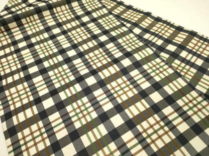 平和屋着物●全通柄九寸名古屋帯　格子　正絹　逸品　DAAZ2385op