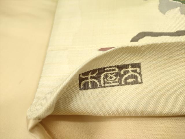 平和屋着物●名門木屋太 今河織物 六通柄袋帯 更紗草花文 正絹 逸品 DAAZ2398op