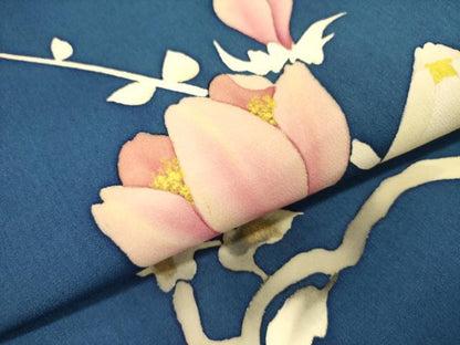平和屋着物●塩瀬　九寸名古屋帯　枝花　金彩　正絹　逸品　DAAZ2437op