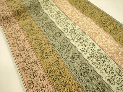 平和屋着物●本場筑前博多織 八寸名古屋帯 花間道 正絹 逸品 DAAZ2440op