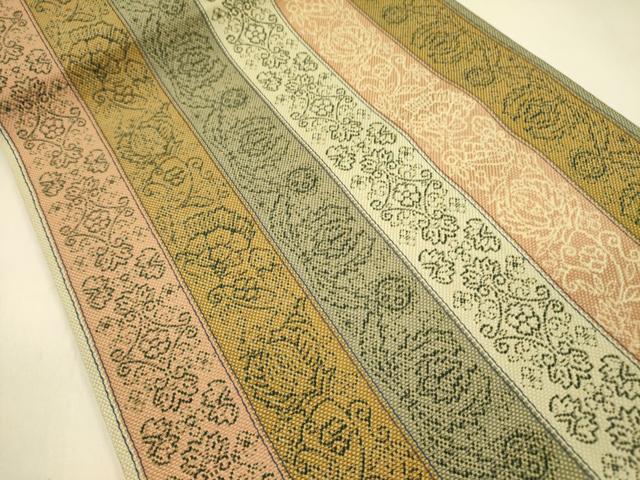 平和屋着物●本場筑前博多織 八寸名古屋帯 花間道 正絹 逸品 DAAZ2440op