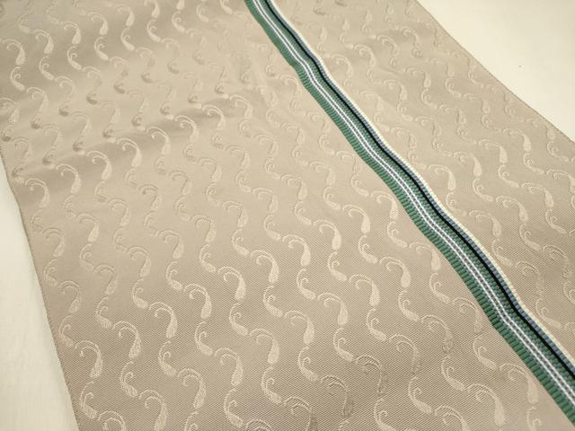 平和屋着物●本場筑前博多織 八寸名古屋帯 抽象間道 正絹 逸品 DAAZ2446op