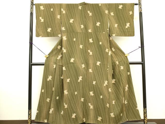 平和屋着物■上質な小紋　几帳花文　正絹　逸品　DAAZ2487op