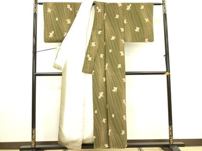 平和屋着物■上質な小紋　几帳花文　正絹　逸品　DAAZ2487op