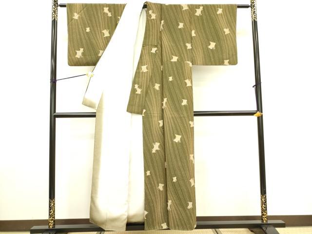 平和屋着物■上質な小紋　几帳花文　正絹　逸品　DAAZ2487op