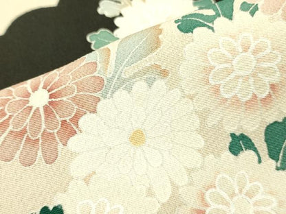 平和屋着物■豪華黒留袖　刺繍　牡丹花文　金彩　正絹　逸品　DAAZ2568op
