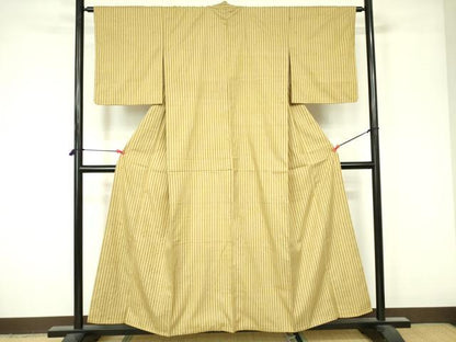 平和屋着物■上質な紬　縞　正絹　逸品　DAAZ2635op