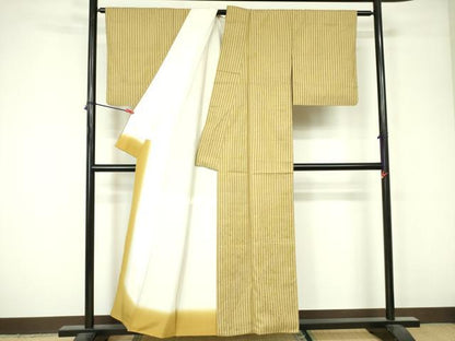 平和屋着物■上質な紬　縞　正絹　逸品　DAAZ2635op