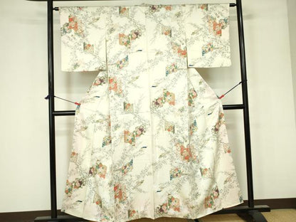 平和屋着物■上質な小紋 屏風花文 金彩 正絹 逸品 DAAZ2656op