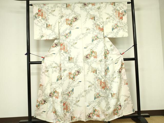 平和屋着物■上質な小紋 屏風花文 金彩 正絹 逸品 DAAZ2656op