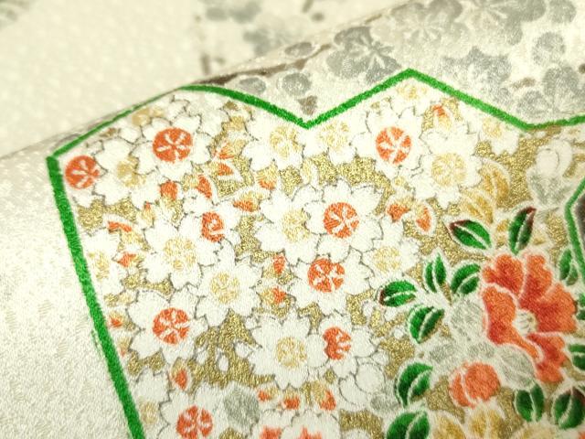 平和屋着物■上質な小紋 屏風花文 金彩 正絹 逸品 DAAZ2656op
