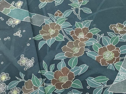 平和屋着物■訪問着　短冊草花文　金彩　正絹　逸品　DAAZ2666op