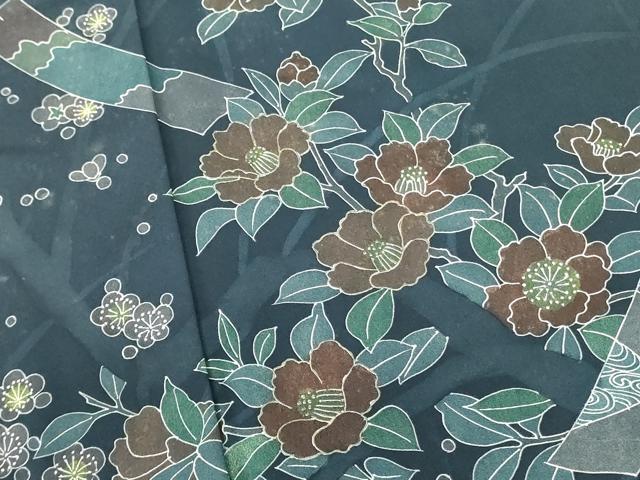 平和屋着物■訪問着　短冊草花文　金彩　正絹　逸品　DAAZ2666op