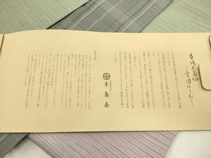 平和屋着物●両面　太鼓柄袋帯　本場大島紬　泥染　草木　雪輪　夢おりの郷　浜田スマ子作　証紙付き　正絹　逸品　未使用　DAAZ2807op