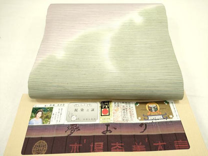 平和屋着物●両面　太鼓柄袋帯　本場大島紬　泥染　草木　雪輪　夢おりの郷　浜田スマ子作　証紙付き　正絹　逸品　未使用　DAAZ2807op