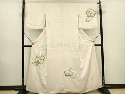 平和屋着物■訪問着　牡丹花文　正絹　逸品　DAAZ2945op