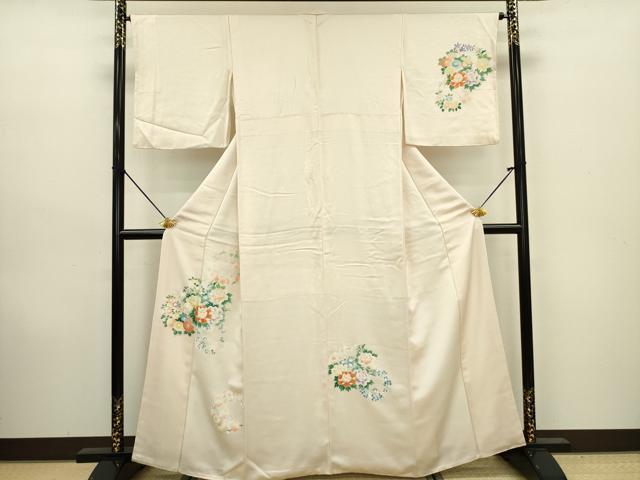 平和屋着物■訪問着　牡丹花文　正絹　逸品　DAAZ2945op