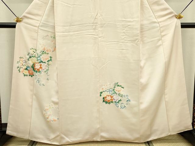 平和屋着物■訪問着　牡丹花文　正絹　逸品　DAAZ2945op