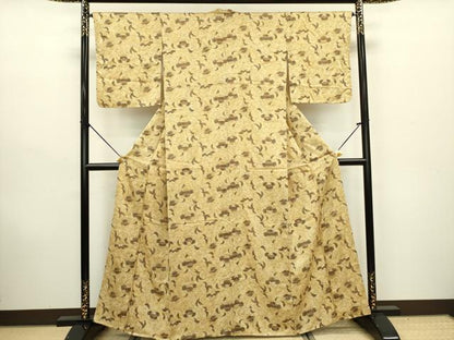 平和屋着物■上質な小紋　草花　正絹　逸品　DAAZ2948op