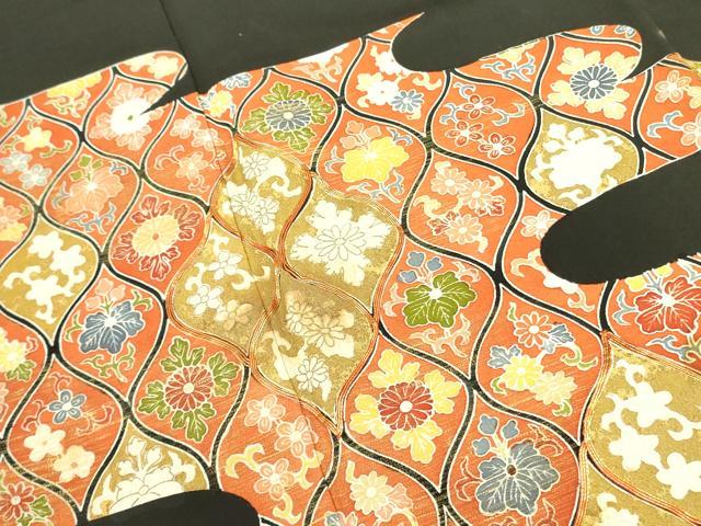 平和屋着物■豪華黒留袖　駒刺繍　立涌花文　金彩　正絹　逸品　DAAZ2997op